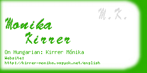 monika kirrer business card